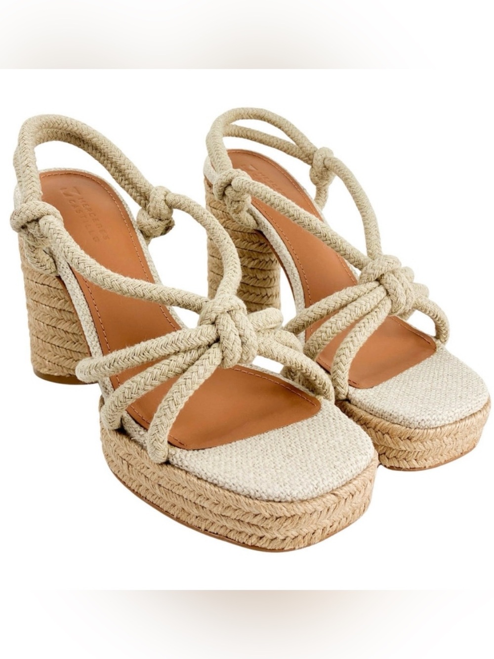 NIB Mercedes Castillo Audra Platform Espadrille Rope 8.5/38.5 (Fits 7.5/8)*Read